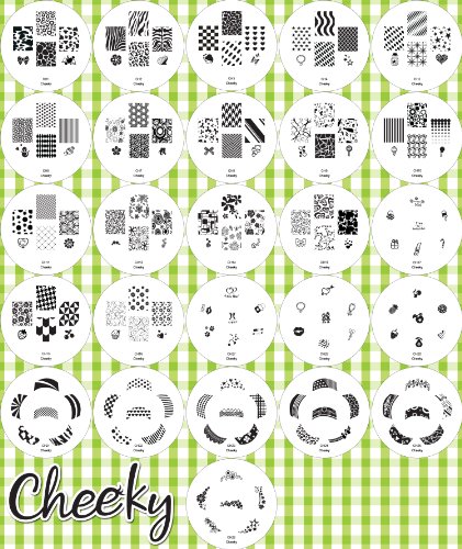 2012 Cheeky Set of 26 Nail Art Nailart Polish Stamp Stamping Manicure Image Plates Accessories Set Kit With Total of 160 Nail Art Designs.