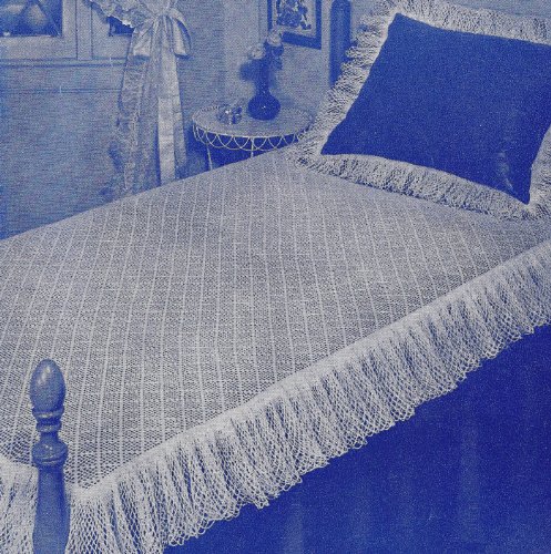 Vintage Crochet Pattern to make - Bedspread Lace Ruffle Coverlet. NOT a finished item. This is a pattern and/or instructions to make the item only.