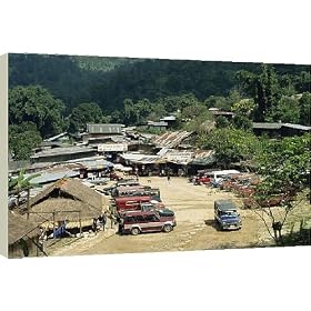 Box Canvas Print of Modern village of the Meo people at Chiang Mai from Robert Harding