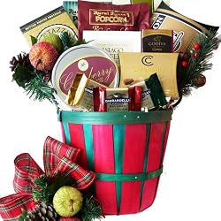 Gourmet Greetings Holiday Christmas Gift Basket with Smoked Salmon