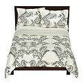 Maxine Paisley Print 300Tc Duvet Set - Black