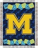 Michigan Wolverines Acrylic Triple Woven Jacquard Baby Blanket/Throw (36x46) - NCAA
