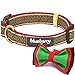 Blueberry Pet 14 Patterns Christmas Nordic-Inspired Snowflakes Dog Collar with Detachable Bow Tie, Medium, Neck 14.5
