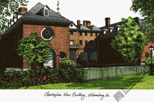 Campus Images Va991 College Of William And Mary Lithograph