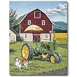 Nostalgic John Deere Tin Sign : Farm Scene