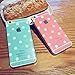 iPhone 6 Plus/6S Plus Case (2-Piece Combo Set),Blingy's Bling Bling Polka Dot Light Glitter Style Flexible Soft TPU Cases for iPhone 6 Plus/6S Plus (5.5 inch) (Solid Pink and Green)