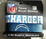 San Diego Chargers Big Logo NFL extra wide Bulky Bandz Bracelet 2 pack *NEW*