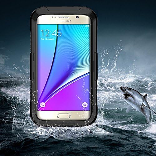 Samsung Galaxy S7 Waterproof Case, Auskic 20ft(6M) DustProof SnowProof ShockProof Dirtproof Case, Heavy Duty Protective Carrying Cover Case with Built-in Touch Screen for Samsung Galaxy S7-Black