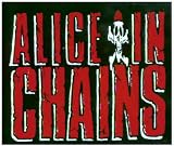 Alice in Chains - Logo on Black Rectangle with Skull & Crossbones - Sticker / Decal