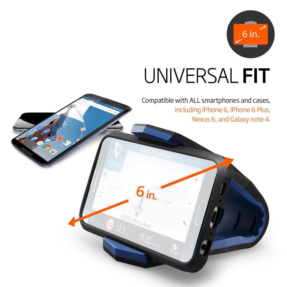 Spigen 車載ホルダー ステルス (カーホルダー, ブラック【SGP11359】)