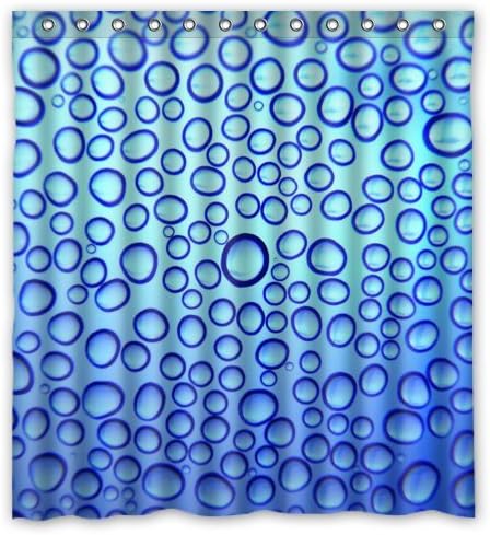 Raindrops/Water drops Design Bathroom 100% Polyester Shower Curtain (66" wide x 72" long)