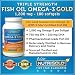 #1 Omega 3 Fish Oil Capsules - Triple Strength Omega 3 GOLD - 1200mg, 180 Softgels (Contains 1,060 mg of Omega 3 per Softgel) (Pharmaceutical Grade) (1000mg EPA + DHA)