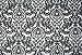 Bungalow Microfiber Accent Rug, Damask Black and White