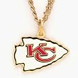 Kansas City Chiefs Chain Necklace with NFL Team Logo Pendant