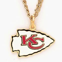 Kansas City Chiefs Chain Necklace with NFL Team Logo Pendant