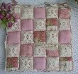 Shabby Chic "Flowering" Patchwork W/lace Chair Pad-c