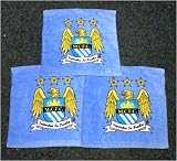 Manchester City FC Pack of 3 Face Flannels / Cloths