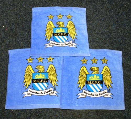 Manchester City FC Pack of 3 Face Flannels / Cloths