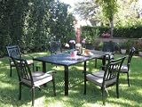 CBM Outdoor Cast Aluminum Patio Furniture 7 Piece Dining Set A CBM1290