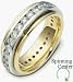 24 Diamond Platinum and 18 Karat Gold Comfort Fit Wedding Band Ring