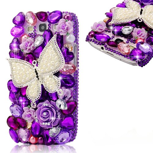 EVTECH(TM) 3D Handmade Rhinestong Series Crystal Diamond Rhinstone Design Bling Case Clear Cover for (Samsung Galaxy S3 I9300 T-Mobile T999 L710 Sprint/T999 T-Mobile/i747 AT&T/i535 Verizon)