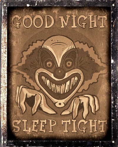 Clown Vampire dracula horror Movie poster Sign halloween Wall decor / vintage retro wall decor