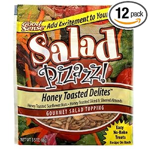Good Sense Salad Pizazz, Honey Toasted Delites, 3.5-Ounce Bags (Pack of 12) by Good Sense