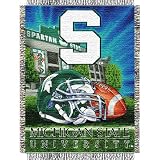 MICHIGAN STATE SPARTANS NCAA WOVEN TAPESTRY THROW (HOME FIELD ADVANTAGE) (48X60