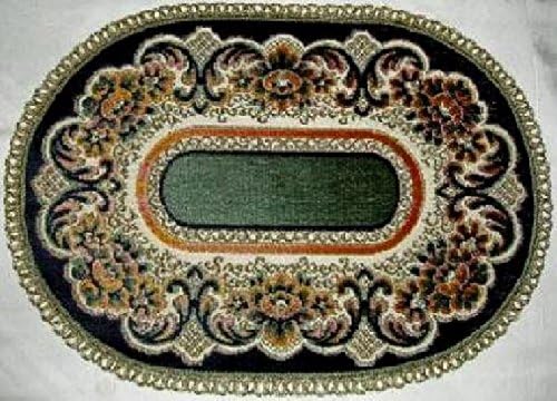 Belgium Linen Verona Black &amp; Gold Brocade 14 by 54 Inches Table Runner