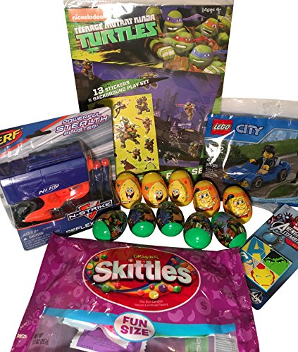 Avengers Ninja Turtle Spongebob Nerf Lego Gift set for Easter Basket