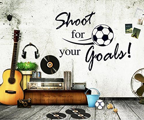 Shinemap Wall Decals Sticker Soccer Wall Decals Shooting the Goal Football Wall Decor Decals Sticker Art For Kids Living Room