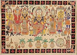 Madhubani Paintings Home Decor Organic Color Paper 21.5 x 30 inches