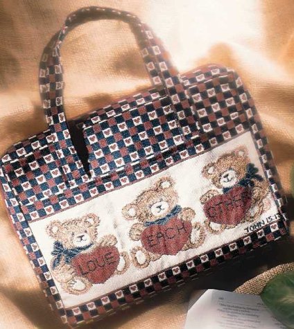 Love Bears Needlepoint Bible Cover under Bible Covers in The Books Store