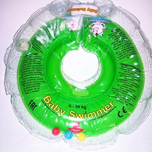 BabySwimmer Swimming Ring of the neck from Birth 2?Sizes 8?Colours L green by Babyswimmer