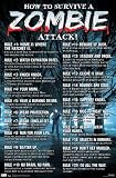 How To Survive a Zombie Attack Poster Print - 22x34 Poster Print, 22x34