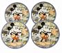 Zak Designs Retro Mickey Teen/Adult 4-Piece Salad Plate Set