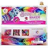 Mazichands Arts and Crafts for Girls - Best Birthday/Christmas Gifts/Toys/DIY for Kids - Premium Bracelet(Jewelry) Making Kit/Toy aka Friendship Bracelets Maker/Craft Kits with Loom, Rubber Bands, Clips & Manual