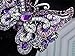 Alilang Silvery Tone Shine Amethyst Clear Crystal Rhinestones Butterfly Insect Cuff Bangle Bracelet
