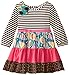 Counting Daisies Little Girls' Striped Bodice to Tiered Skirt Dress