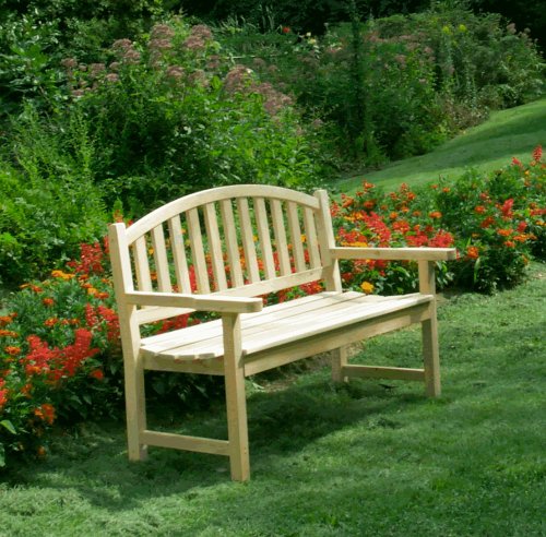 Free Shipping! Solid Cedar American-made 4 foot Monet Garden Bench