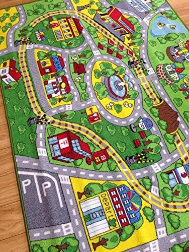 City Map Children Area Rug Big 52"X75"