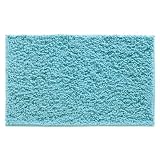 InterDesign 34-Inch by 21-Inch Fuzi Rug, Aqua