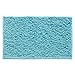 InterDesign Microfiber Fuzi Bathroom Shower Accent Rug, 34 x 21, Aqua
