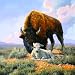 the Gift (White Buffalo) 500pc Jigsaw Puzzle by Bonnie Marris