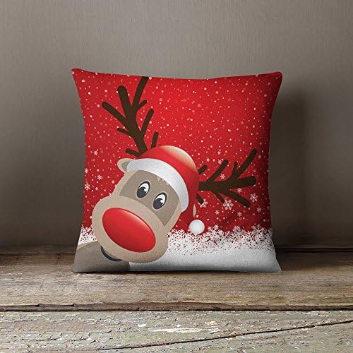 Rudolph the Red Nosed Reindeer | Cute Christmas Pillows | Christmas Holiday Bedding | Christmas Pillows - Throw Pillow Cover