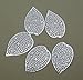 BeadsTreasure 10 Leaf Charm Pendant Connector Hollow Cut Silver Plated Jewelry Making Finding Supply.