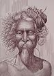 Tribal Face Painting(pen & Ink on Ivory Sheet)