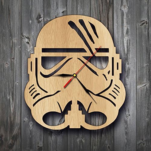 Stormtrooper Art Wood Clock Wall Design Home Decor Gift