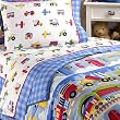 Trains, Planes & Trucks Queen Size Cotton Bedding Set by Olive Kids