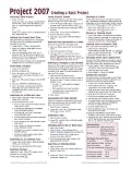 Microsoft Project 2007 Creating a Basic Project Quick Reference Guide (Cheat Sheet of Instructions, Tip & Shortcuts - Laminated)